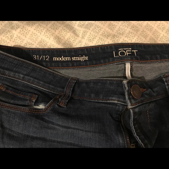 Loft jeans modern straight size 12 - Picture 2 of 4